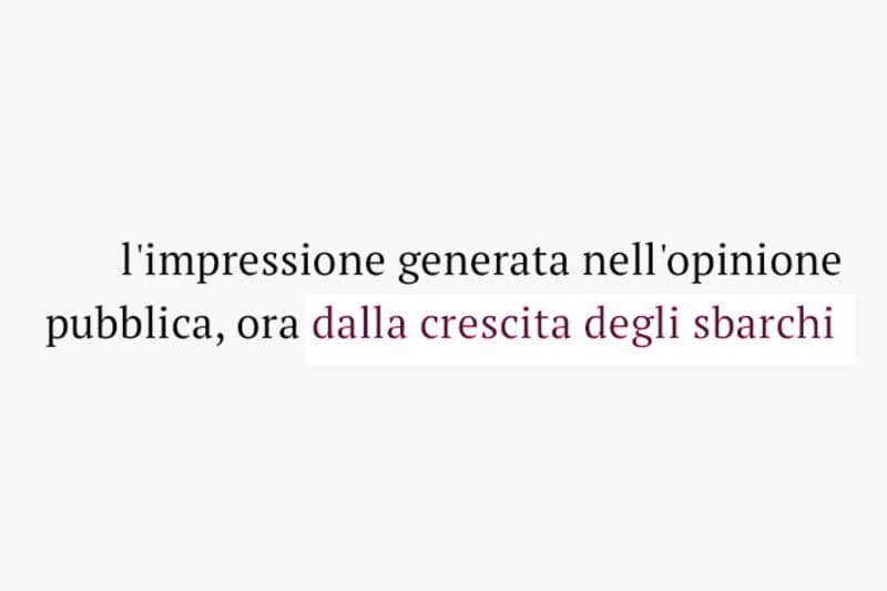 disumana crescita sbarchi
