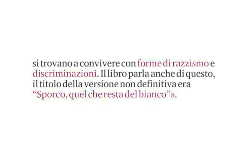 sporchi romanzo meticcio