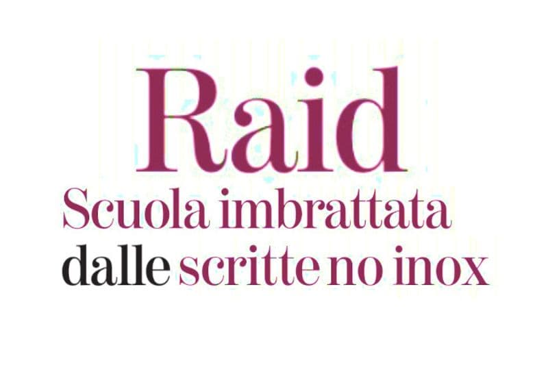 raid vandalico intimidatorio