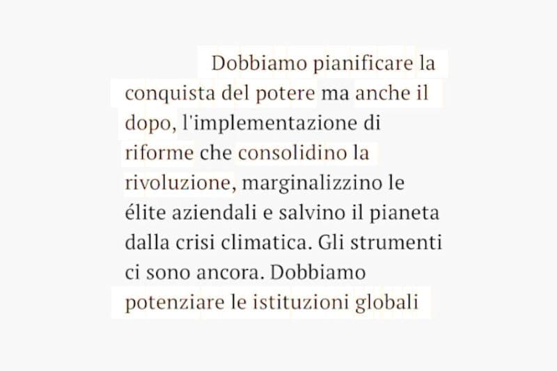 pianificare conquista del potere