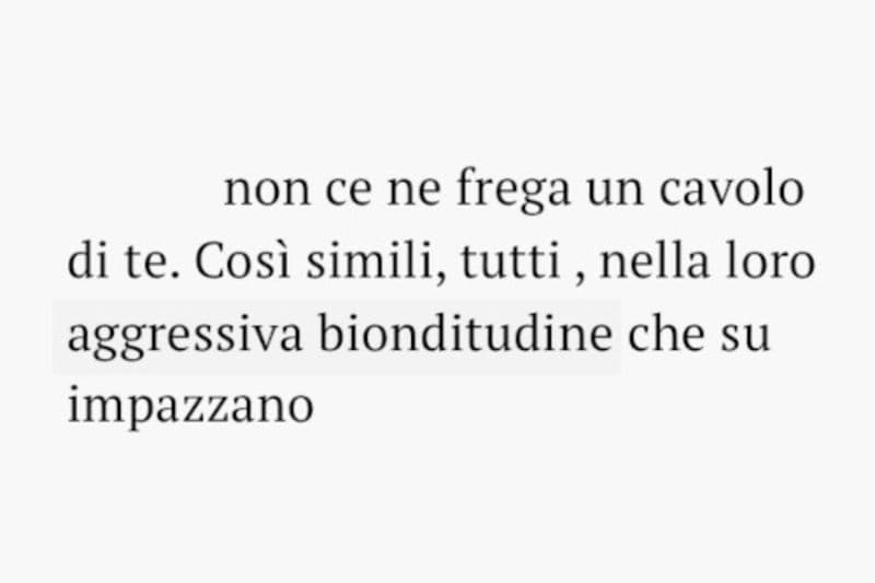 strillante aggressiva bionditudine