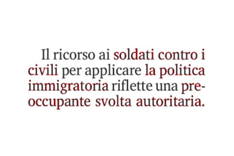 svolta autoritaria in atto