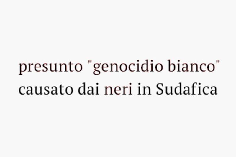 presunto genocidio