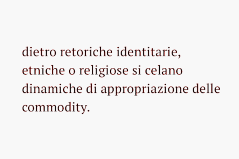 appropriazione delle commodity