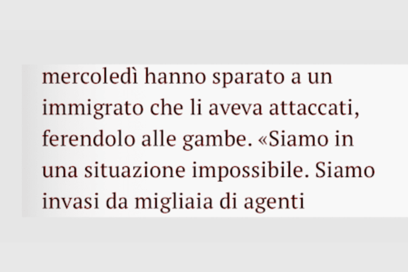 ferito ad una gamba