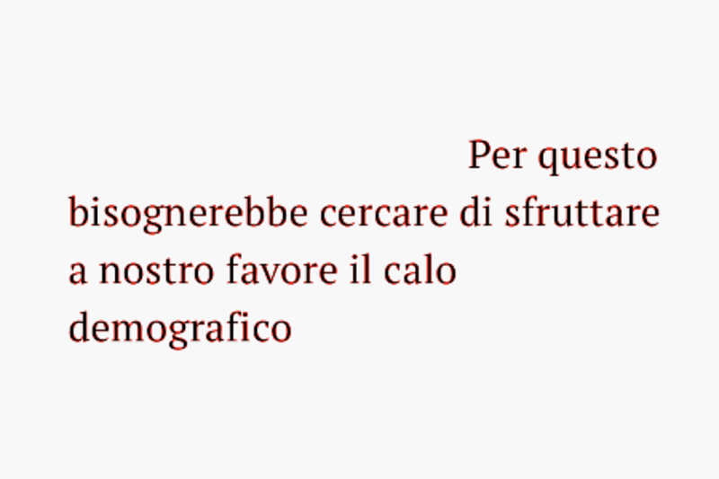 sfruttare calo demografico