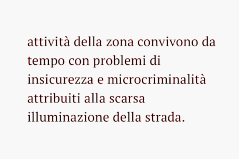 scarsa illuminazione