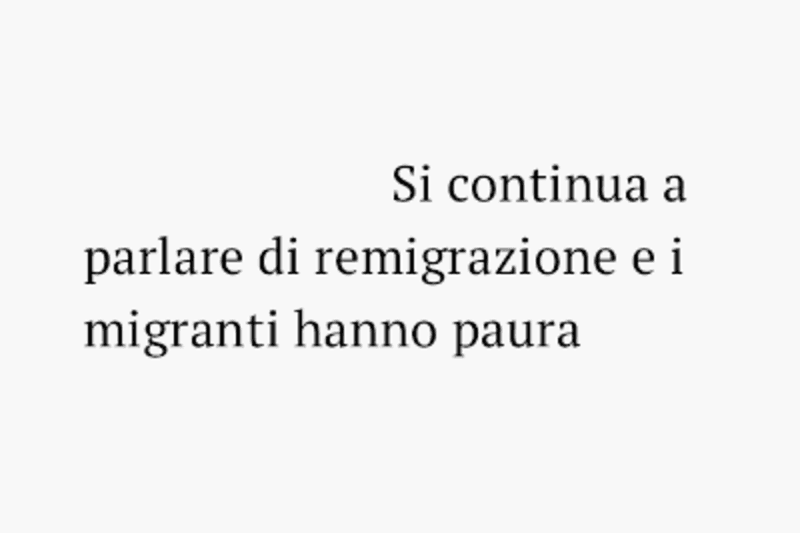 migranti hanno paura