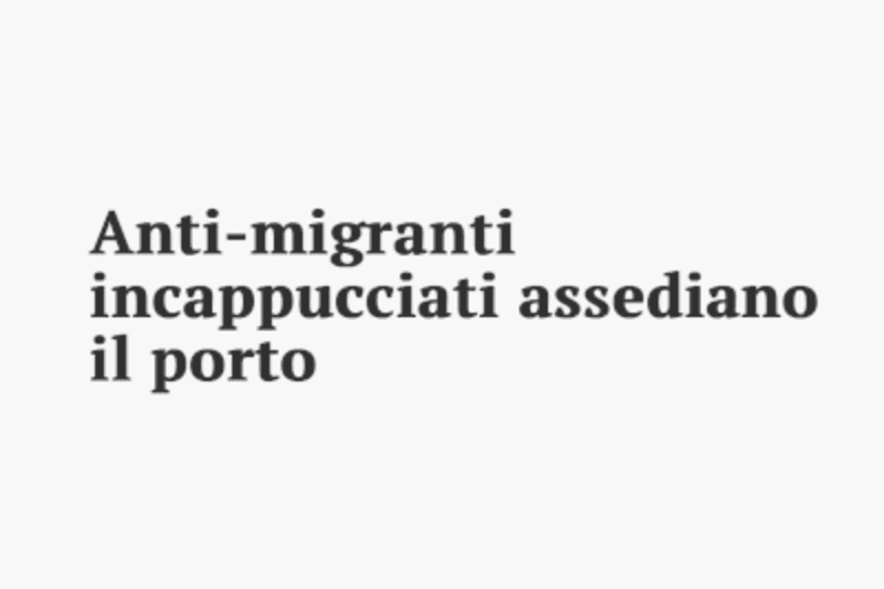 assediano i porti