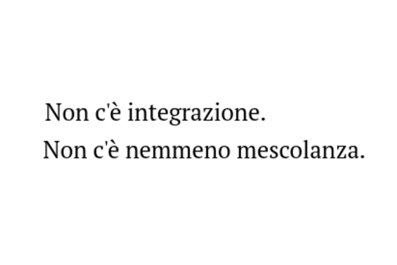 non mescolanza segregazionista