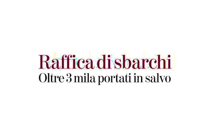 raffica arrivi
